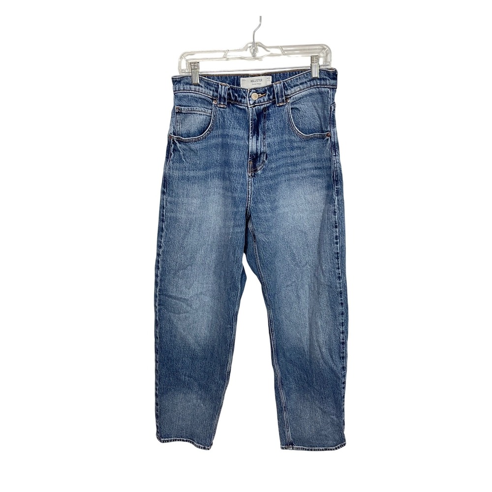 Hollister‎ Skater Baggy Jeans Mens 30x32 Blue Embroidered Shark Rose Denim